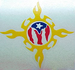 Flag of Puerto Rico  Tribal design, Puerto Rican Flag Tribal design Puerto Rico